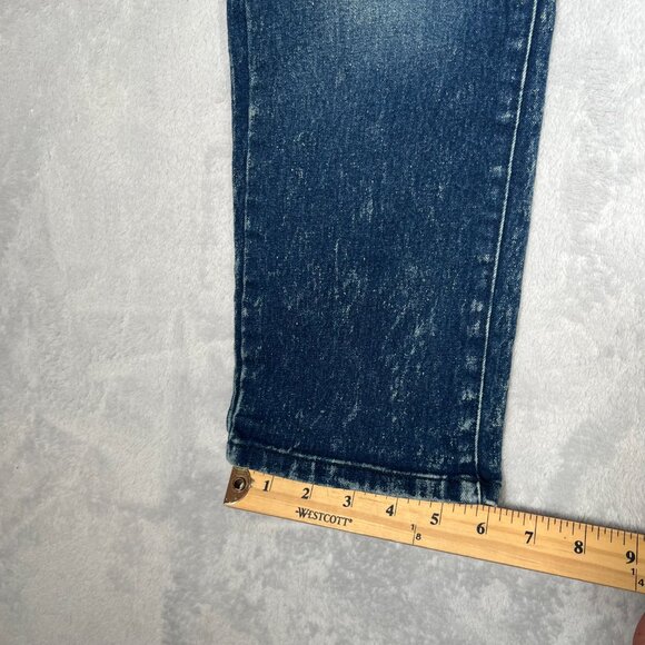 South Pole Jeans Mens 34x32 Blue Denim Dark Acid Wash Skinny Moto Biker Hip Hop - Picture 11 of 11